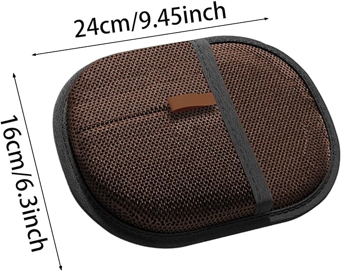 Pet Hair Removal Glove for Cats Dogs, Animal Fur Removal Tool, Electrostatic Pet Hair Remover Mitt, Grooming Glove for Shedding Control on Furniture Clothing, 9.45x6.30 inch- Deep Brown