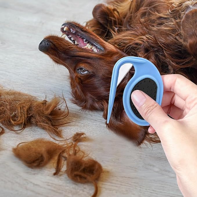 Pet Knotting Comb Tool for Pets Multifunctional 4 Pack Pet Shedding Comb Removal Dematting Hair Flea Brush Shedding Tool Matted Hair Grooming Supplies for Indoor Cats Dogs and Rabbits