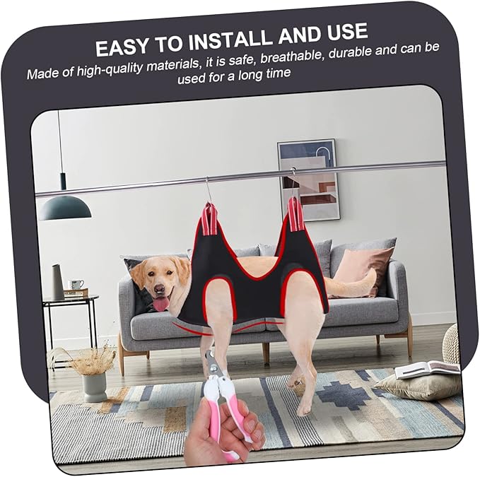 1set Pet Grooming Hammock for Cats and Dogs Ergonomic Design Breathable Material for Nail Trimming and Bathing Random Accessories