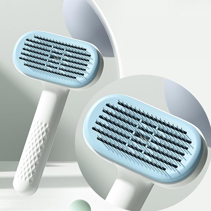 Cat Grooming Brush | Self Cleaning Slicker Tool for Dogs Cats - Comb Removes Loose Undercoat Mats Tangles Hair, Massage Pin Design Improves Circulation | for Home Salon Daily Care