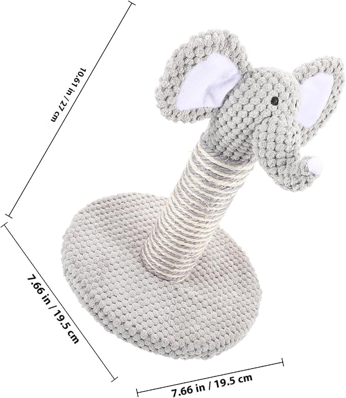 BESPORTBLE Elephant Shaped Cat Scratching Post Vertical Kitten Scratcher Wear-Resistant Floor Scratching Pole Indoor Cat Activity Tower