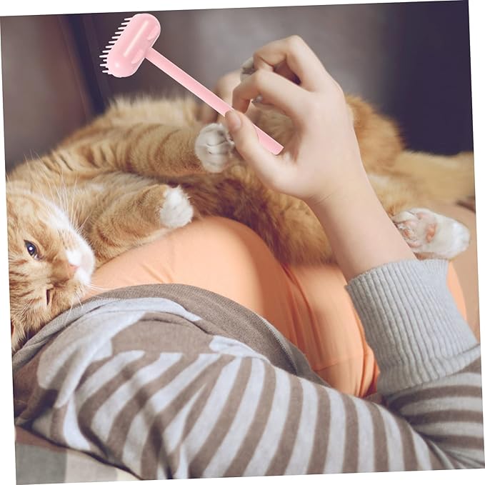 GALPADA Cat Grooming Brush Massage Function Mini Scratch Brush for Cats 1 Piece PET Hair Removal Tool for Shedding and Itching Relief