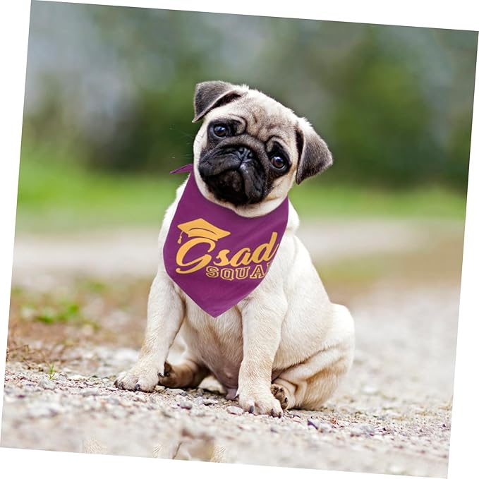 Graduation Dog Bandana Scarf 25-48cm Neck Size Decorative Puppy and Cat Pet Bandana for Photo Shoot and Party Supplies