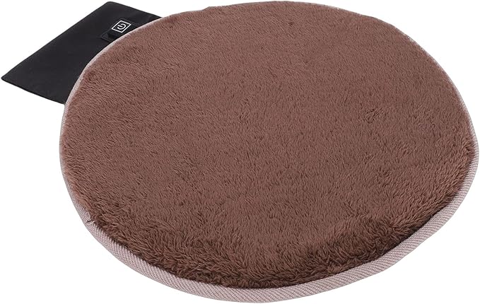 Pet Heating Pad Warm Flannel Electric Heating Mat for Cats Dogs Portable USB Power Supply for Home Travel (Brown)
