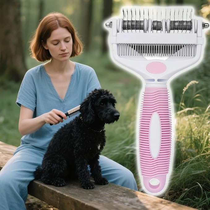 Dog Brush for Shedding,Safety Ergonomic Pet Supplies,Cat Hair Brush Undercoat Detangling Comb | for Small Medium Long Short Puppy Kitten Home Indoor Travel
