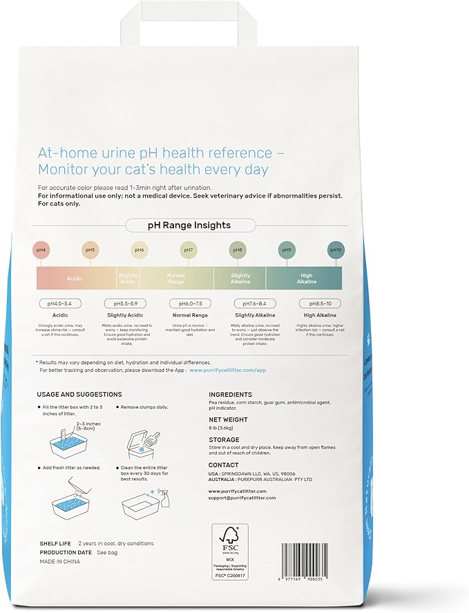 Smart Health Monitoring Cat Litter – Color-Changing, Fast Clumping, Odor Control, Low Dust | 3-Pack,Free cat scartcher