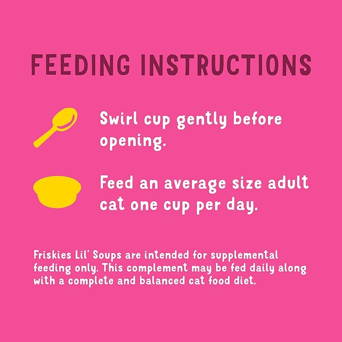 Purina Friskies Lil’ Soups Wet Cat Food Complements Variety Pack Salmon, 1.2 Ounce (Pack of 16)