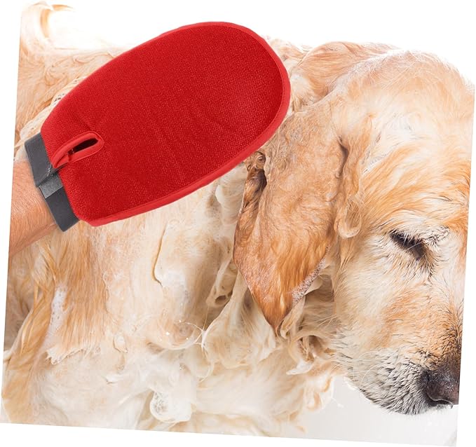 BESPORTBLE Double-Sided Bath Massage Brush for Dogs Cats Pet Grooming Glove Deshedding Harness for Puppies Dogs