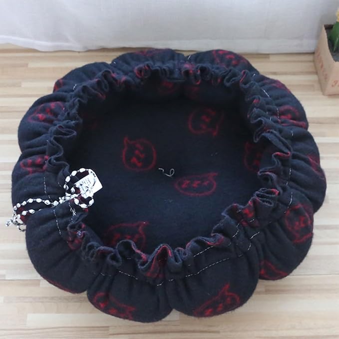 Round Bed Sleeping Dog Winter House Drawstring Design Pet Mat for Kitten Puppy Sleeping Supplies Sofa Plush Sofa on