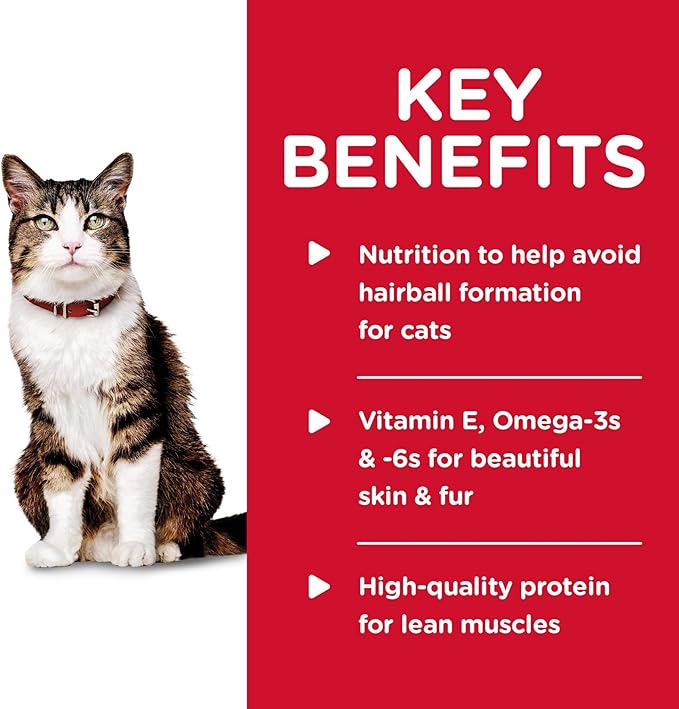 Hill's Science Diet Hairball Control, Adult 1-6, Hairball Control Support, Wet Cat Food, Chicken Minced, 5.5 oz Can, Case of 24