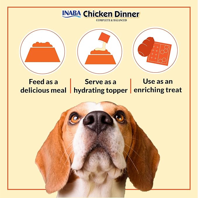 INABA Chicken Dinner for Dogs, Soft Pate Wet Dog Food, Complete & Balanced, 2.4 oz. Pouch, 15 Pouches, Salmon & Beef Variety
