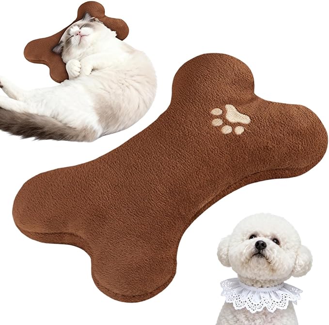 Chew Resistant Pet Supplies, Soft Stuffed Plush Animal Dog Toy, Comfort Pet Sleeping Cushion, Cuddling Bed for Small Medium Large Dogs, Puppy Kitten Accessories for Aggressive Chewers (Coffee)