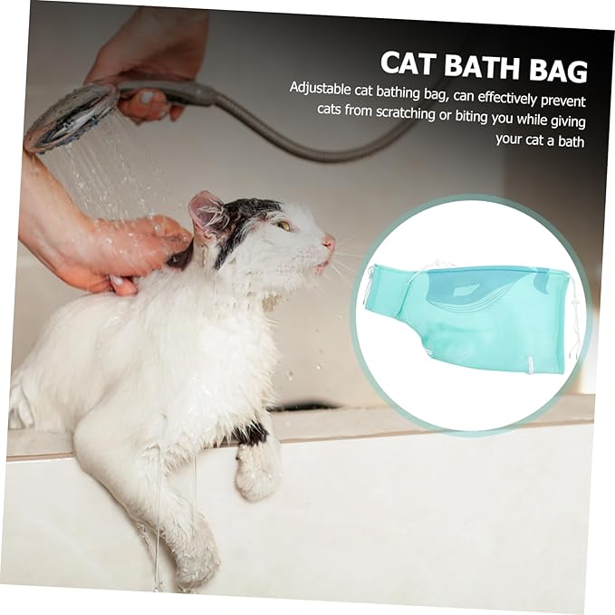 Cat Grooming Bag Multi-Function Bathing Nail Trimming for Cats Breathable Three Design for Easy Pet Washing and Comfort Random Style