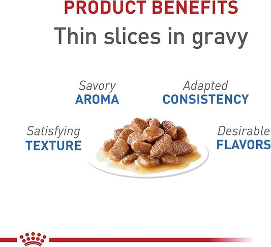 Royal Canin Feline Care Nutrition Weight Care Adult Thin Slices in Gravy Cat Food, 3 oz (Pack of 24)