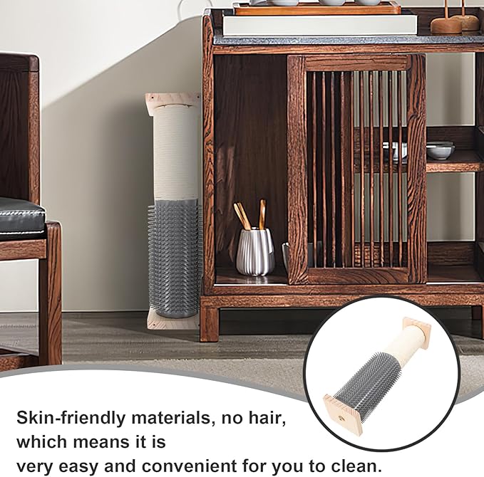 Cat Scratching Post Vertical Sisal Sturdy Floor Scratcher Itch Relief for Indoor Cats and Kittens Reusable Climbing Perch Pet