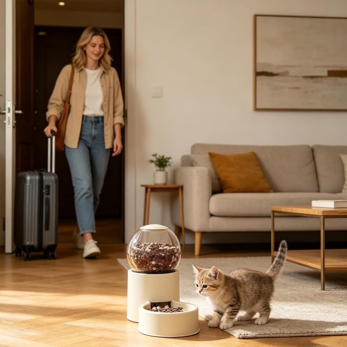 Genérico Automatic for Cats - Automatic Cat Drinker | Indoor Pet Water Supplier,Short Weekend Travel Patio And Garden Indoor Living Room Home And Travel