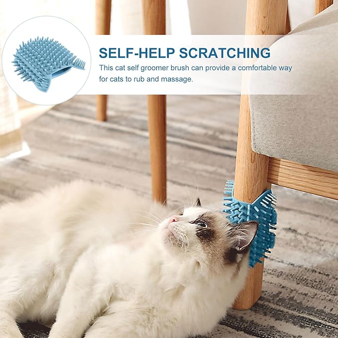 GANAZONO Silicone Cat Corner Self Grooming Brush Lightweight Massage Comb for Cats Small Size Dual Wet and Dry Use Pet Hair Removal Tool