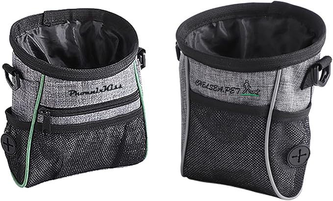 Peiiwdc Dogs Treat Pouches for Walking with PoopBagHolder Dog Training Waist Bag Pet Treat Outdoor Pet Supplies Dog Training