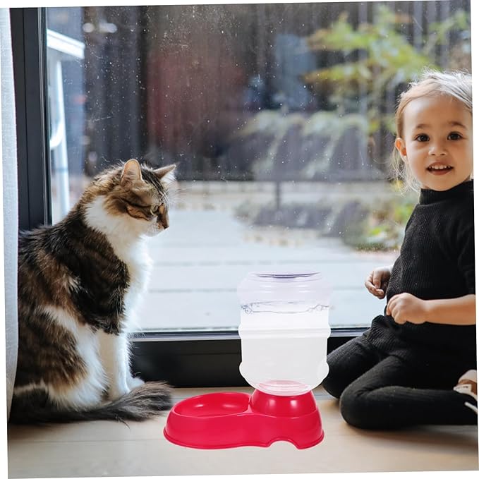 Cat Automatic Feeding Device Pet Food Bowl Water Basin Drinking Fountain Safe Easy to Clean