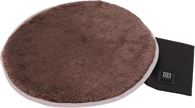 Pet Heating Pad Warm Flannel Electric Heating Mat for Cats Dogs Portable USB Power Supply for Home Travel (Brown)