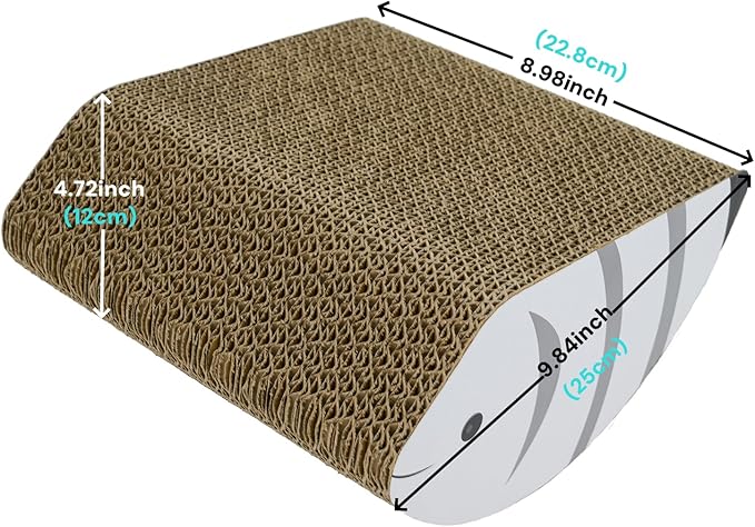 3 in 1 Cat Scratching Board, Reversible Infinity Style Cat Scratcher, Cardboard with Double-Sided Usability,Textures Design U-Shaped Corrugated