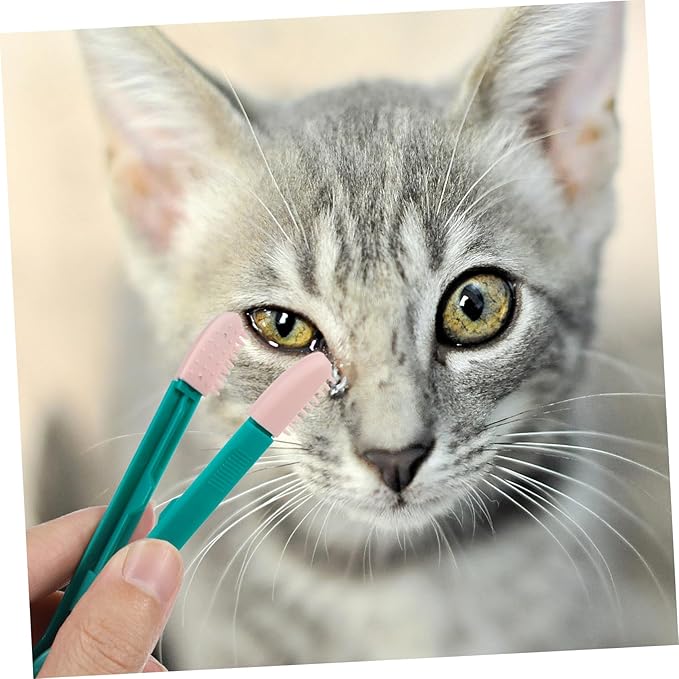 Kisangel 2Pcs Cat Grooming Comb for Kitten Lightweight Tear Brush Non Slip Design for Easy Use for Removing Dead Hair and Floating Fur