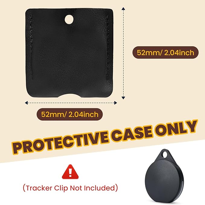 Yeahxing Case for Pebblebee Clip Universal, Leather Protective Cover Scratch-Resistant Shell for Pebblebee Tracker Tag