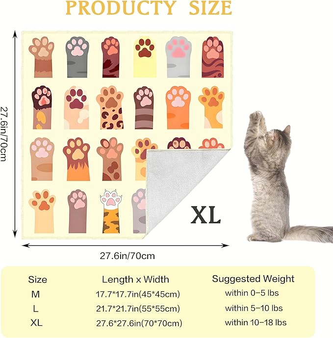 Cat Wrap for Cutting Nails, Self-Adhesive Cat Wrap, Cat Restraint for Nail Clipping, Anti-Scratch Cat Grooming Wrap for Medicine, Nail Clipping, Teeth Brushing, Ear Cleaning