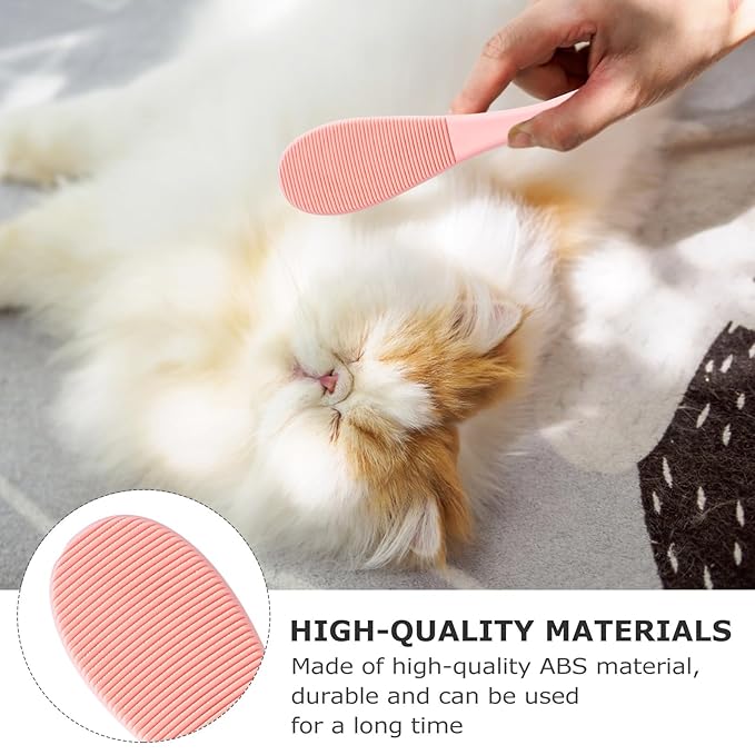 jojofuny 2pcs Cat Tongue Comb Brush Set Fish-shaped Cat Grooming Slicker Comb with Soft Silicone Spikes for Deshedding and Massage Blue and Pink