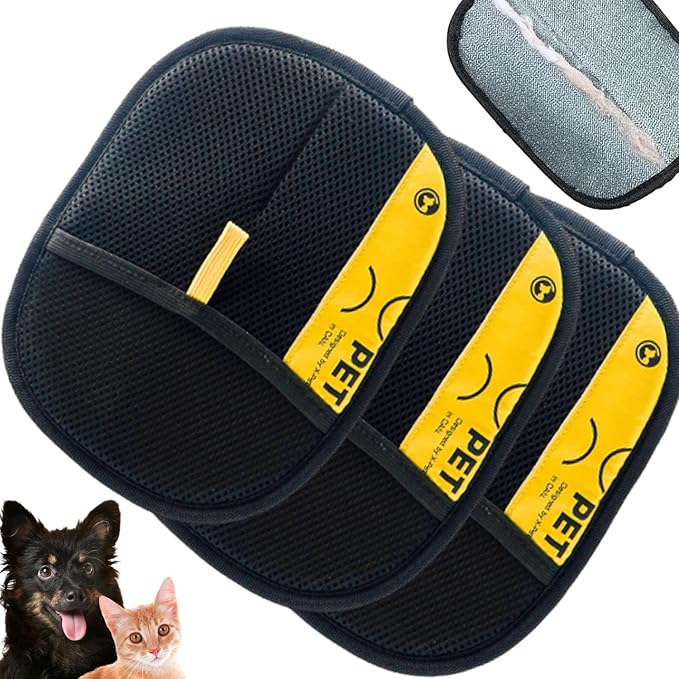 Viorane Pet Hair Remover, Pet Hair Remover Electrostatic Gloves,Electrostatic Pet Hair Remover, Electrostatic Gloves Pet Hair Removal for Cat & Dogs, Reusable Pet Hair Removers Glove (3pcs)
