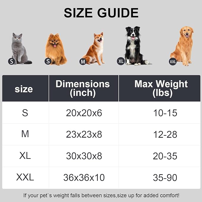 Washable Large Dog Bed,Calming Anti Anxiety Round Donut Dog Bed,Fluffy Puppy Beds for Small Dogs,Cute Kitten Cat Beds for Indoor Cats,Anti-Slip Comfort Pet Beds for Large Size(White,XL)
