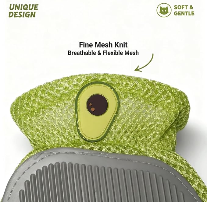 MEUOMIW - Pet Grooming Glove & Hair Remover - Deshedding Brush for Shedding Control - Gentle Massage Mitt for Dogs & Cats with Long and Short Fur - Ideal for Bathing and Grooming (one piece)