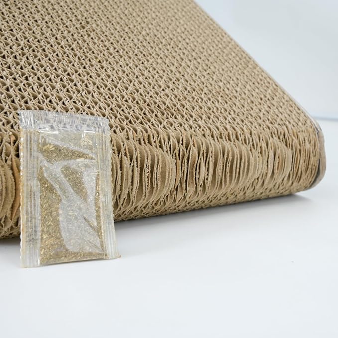 Cat Scratchers for Indoor Cats - 6-Sided Corrugated Cardboard Triangle Scratching Post Against Wall, 9.45"