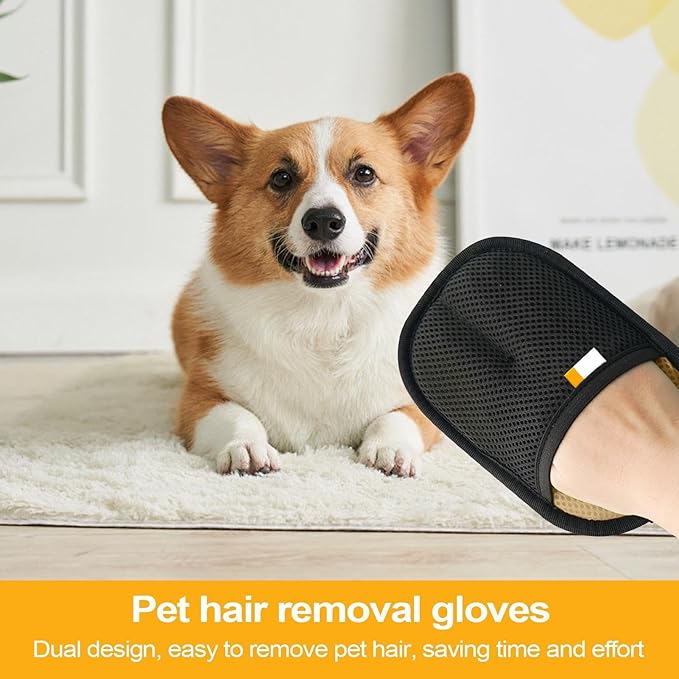 Washable Pet Hair Remover - Reusable Cat Grooming Glove | Soft Cat Remover for Cleaning Sofas, Dogs for Laundry, Pet Grooming Glove, Pet Removers