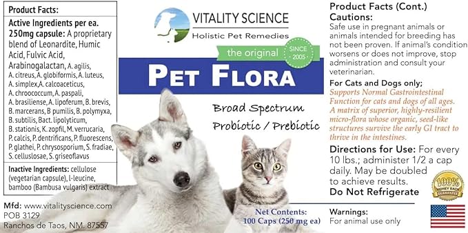 Vitality Science Cat Longevity 3 Part Vitamin Program | Promotes Health | Aids Feline Immune System | Improves Nutrient Absorption | Resolves GI Disorders | Maintains Gut Flora | (Small)