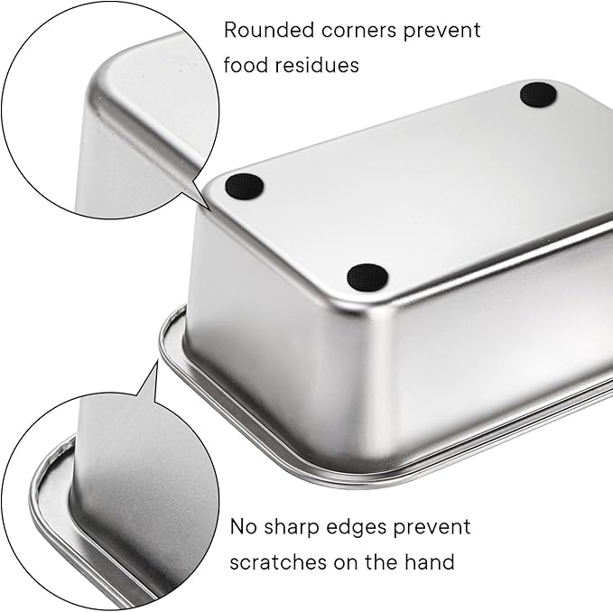 Lawei 2 Pack 1.2 Gallon Stainless Steel Dog Bowls for Large Dogs, Rectangular Metal Dog Water Food Bowl, Large Capacity Pet Food Bowl Water Dish, Indoor and Outdoor Universal Pet Bowl, Easy to Clean