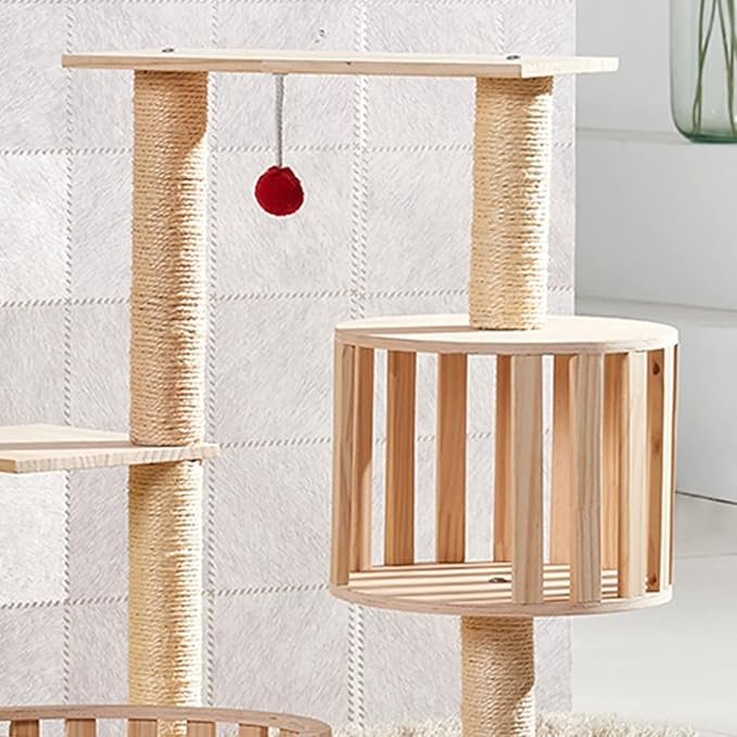 4PCS 10 Inch Scratching Post with Natural Sisal Rope - Cat Scratch Pole, Tree, and Posts for Indoor Cats - Replacement Part Accessories for DIY Tower and Hammock