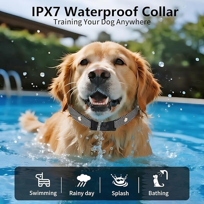 Wireless Dog Fence & Training System, Approximately 3300 Feet Range, Beep/Vibration/Static Modes, Adjustable Levels, No Wiring Setup, Waterproof Receiver