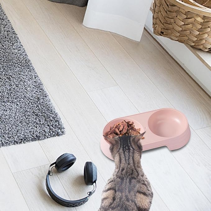 Genérico Cat Bowls for Food and Water | Macaron Elevated Double Dog Bowls, Dog Bowl for Food for Non-Slip Bowl for Small Pets
