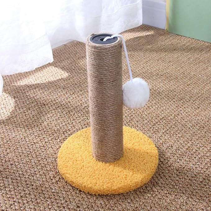 DOITOOL Wooden Rope Cat Scratching Post Replacement 7cm Diameter X 35cm Length Indoor Cat Scratcher DIY Accessories