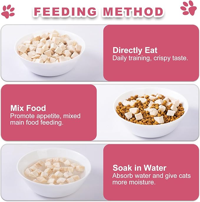 Freeze Dried Chicken Breast - Single Ingredient Cat and Dog Treats Natural Animal Protein Healthy Tasty Snacks for Training (113g)