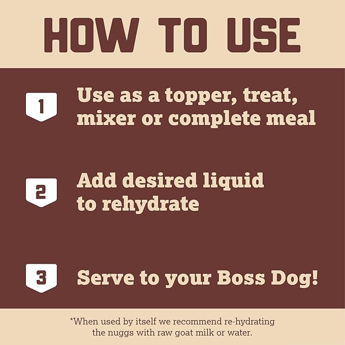 Boss Dog Complete & Balanced Freeze Dried Raw Diet for Dogs, Beef Recipe, 12 oz Bag (Bag of 2)