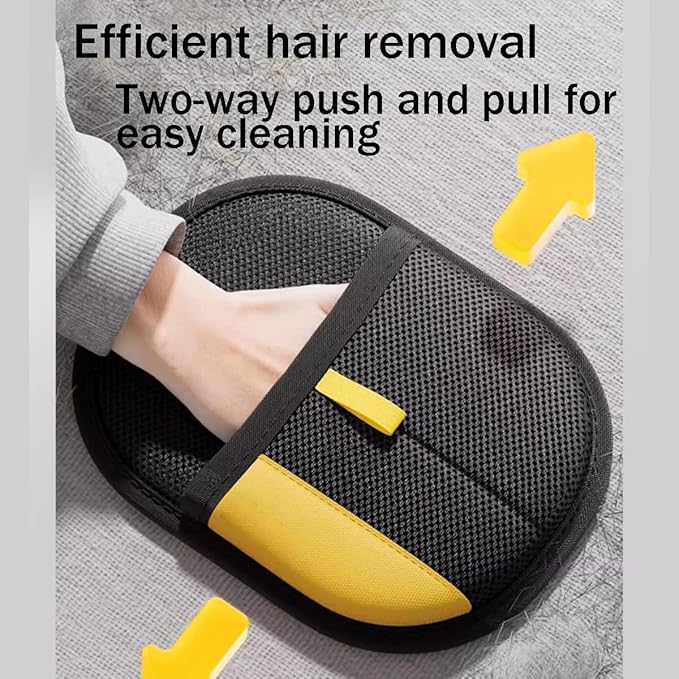 Upgrade Electrostatic Gloves Pet Hair, Reusable Pet Hair Remover Electrostatic Gloves, Pet Hair Remover Mitt with Static Charge for Dogs & Cats, for Furniture, Clothes, Bedding (2PCS,A)