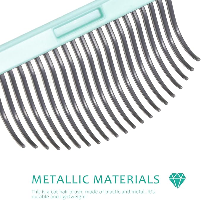 Beaupretty Pet Grooming Comb and Cat Hair Brush Mint Green Shedding Tool with Massage Function for Removal and Cleaning Suitable for and Bathing