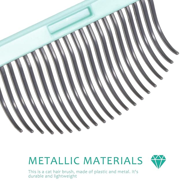 Cat Hair Removal Comb and Grooming Stripping Tool Mint Green Plastic Cat Cleaning Comb for Shedding Control Suitable and Pet Hair Maintenance