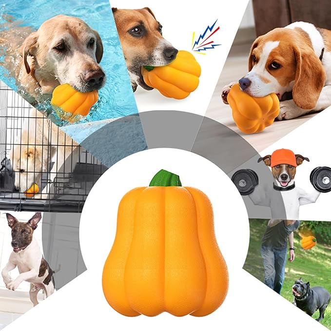 Dogs Chewing Toy for Pet Teeth Pumpkin Boredom Dogs Biteable Squeaky Playful Dog Supplies Chewing for Indoor Entertainment