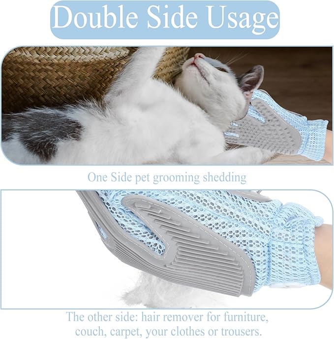 1PCs Cat Grooming Gloves Pet Hair Remover Glove Washing Bath Glove for Cat Dog Pet Grooming Glove for Shedding, Massage Cat Grooming Gloves for Hair Removal