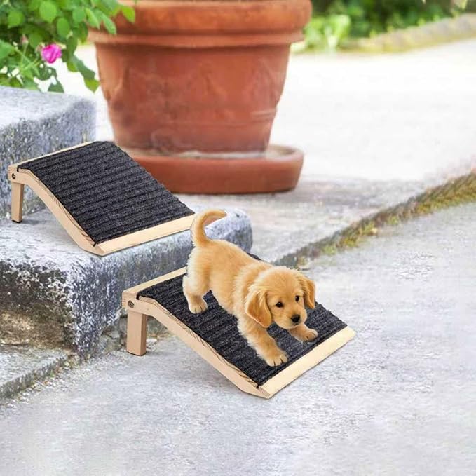 Dog Ramp Stairs Pet Supplies Wood Pet Ramp for Senior Injured Dogs Sofa Bed