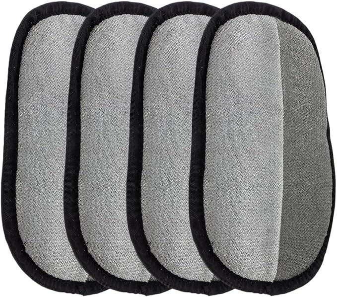 Happyyami 4pcs Pet Hair Remover Gloves Double-Sided Deshedding Brush Mitt Large Size for Cats and Dogs Pet Shedding Grooming Gloves Bathing Hair Removal Tool