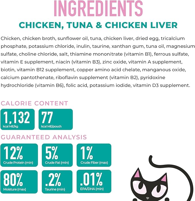 Tiki Cat Baby Mousse Wet Cat Food, Chicken, Tuna & Chicken Liver, 2.4 oz. Pouch (12 Count)